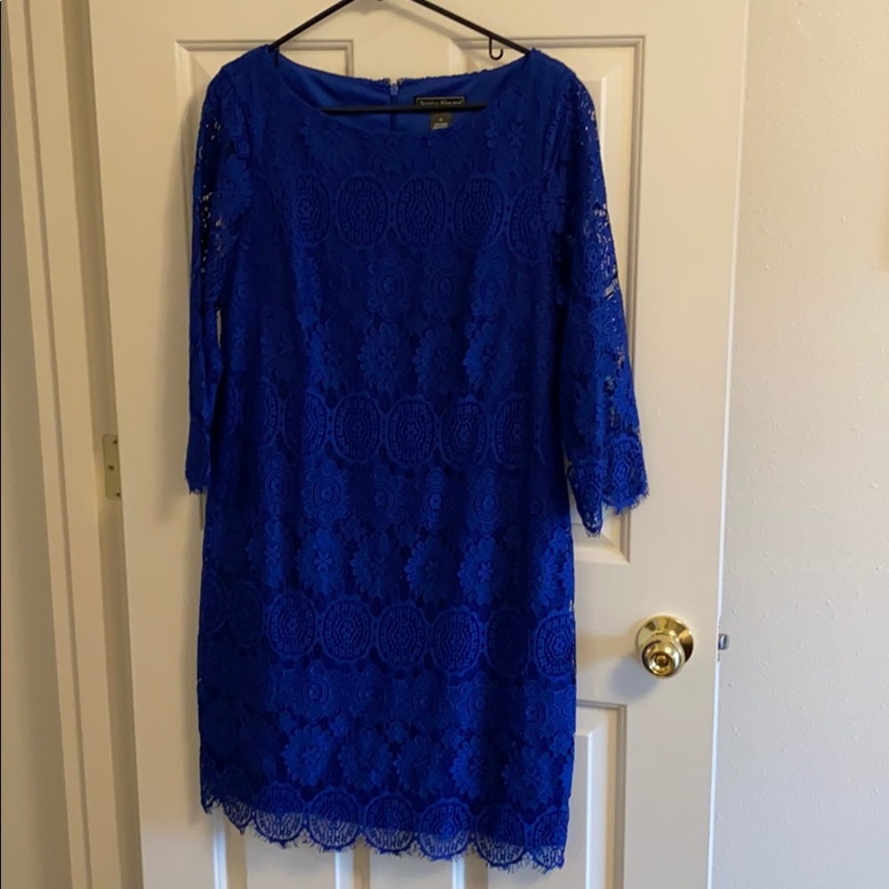 Blue Lace Cocktail Dress